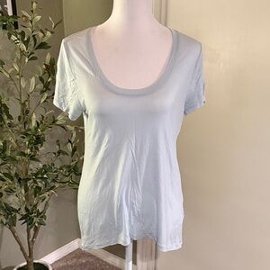 J. Crew Pale Blue Scoop Neck Short Sleeve Tee